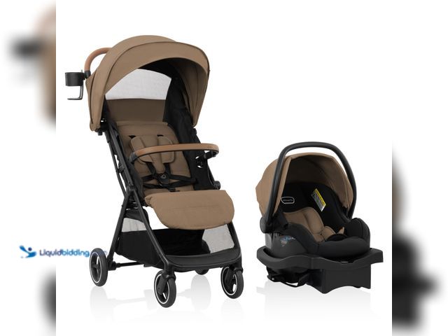 Lot 49-5553577 - Evenflo Otto+ Travel System w/LiteMax Infant Cat Seat | Lightweight, One Hand Gravity Fold, Rear-Fac...