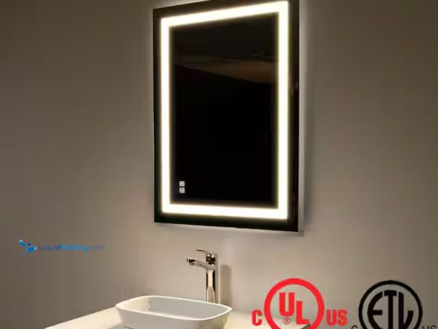 Lot 49-1550395 - TOOLKISS 24 in. W x 32 in. H Frameless Rectangular Anti-Fog LED Light Wall Bathroom Vanity Mirror Di...