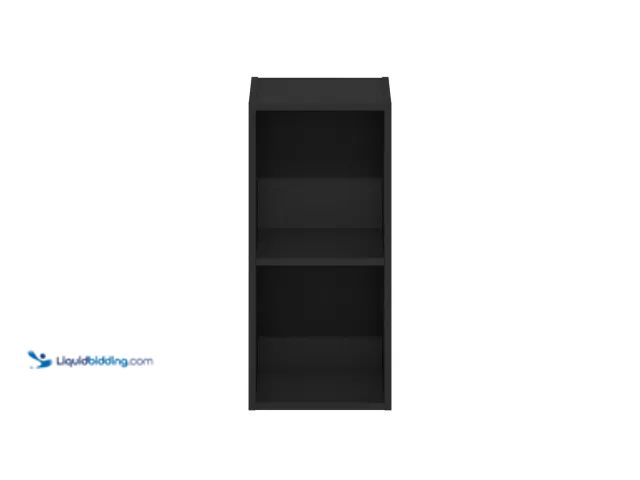 Lot 49-5541935 - Black shelf with Shelf attachments included. Unused, dusty