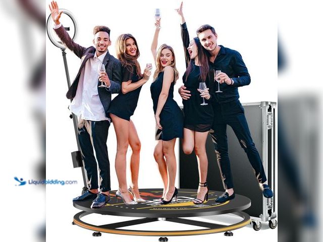 Lot 49-5489207 - 360 Photo Booth Machine for Parties, 39.4" Slow Motion Rotating Video Booth for 4-6 People Stand, RG...