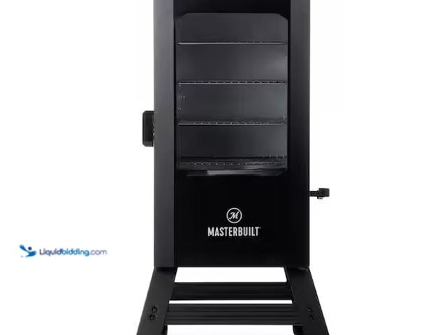 Lot 49-1572049 - MasterBuilt 30 in. Digital Electric Smoker in Black Model # MB20070421, Unused, Dented on Back Due T...