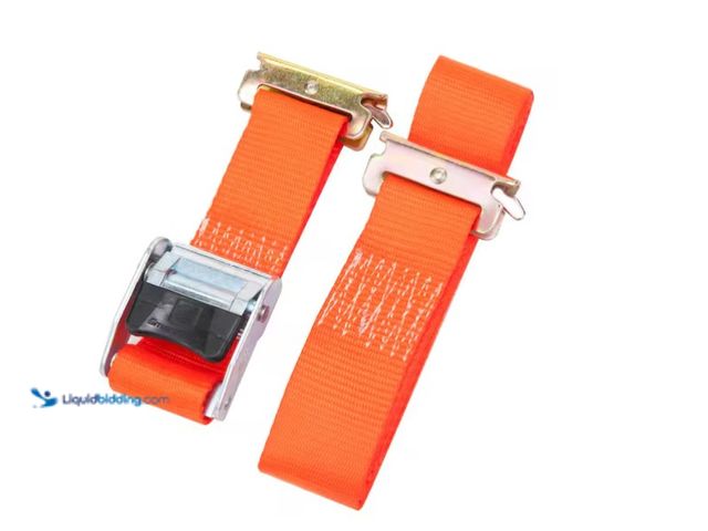 Lot 49-1566784 - lot of (2) CargoSmart 2 in. x 12 ft. 2000 lbs. Orange Cam buckle Ratchet Strap for X-Track/E-Track S...