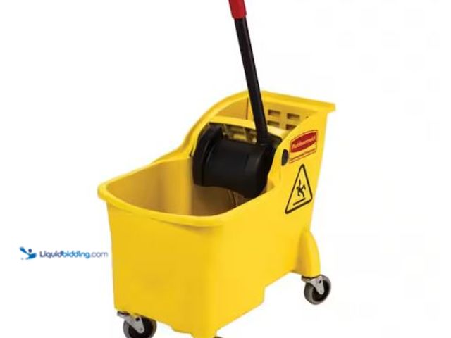 Lot 49-1630973 - Rubbermaid Commercial Products 31 Qt. Tandem Mop Bucket Model # 1887304, Unused, Scuffs and Scratche...