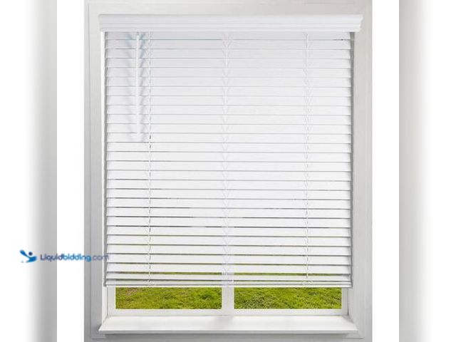 Lot 49-3616814 - Arlo Blinds Set of (2) White Cordless Faux Wood Blinds with 2 in. Slats 28.5 in. W x 60 in. L - Unus...
