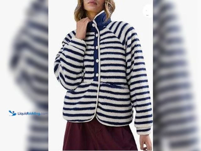 Lot 49-1549488 - (2x) Jacket for Women 2025 Plaid Long Sleeve Lightweight Fleece Jacket Button Down Checkerboard Sher...