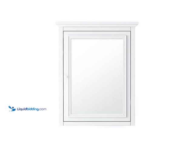Lot 49-5541519 - Home Decorators Collection Fremont 24 in. W x 30 in. H White Rectangular Wood Framed Medicine Cabine...