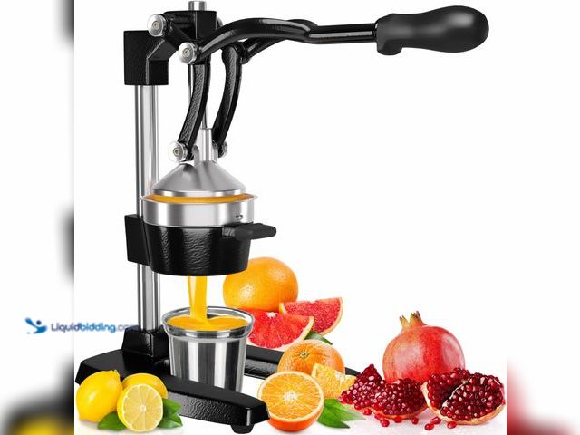 Lot 49-5453765 - Eurolux Cast Iron Citrus Juicer | Extra-Large Commercial Grade Manual Hand Press | Heavy Duty Counte...