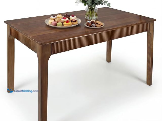 Lot 49-1630849 - 55"x30" Nordic Wood Dining Table, Used, Scuffs/Scratches, Ship[ping damage. (NOTE: Cracked in middle...