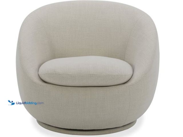 Lot 49-5545745 - Better Homes & Gardens Mira Swivel Accent Chair, Cream Linen, Unused