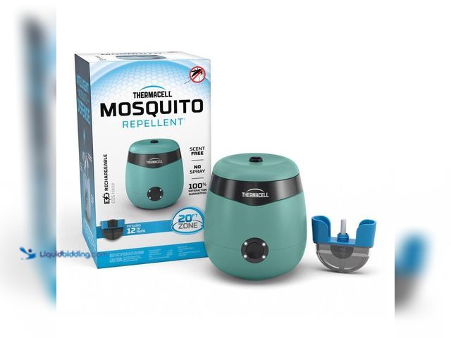 Lot 49-5406755 - Thermacell Rechargeable Outdoor Mosquito Repeller in Haze 20 ft. Coverage and Deet Free, Model # 100...