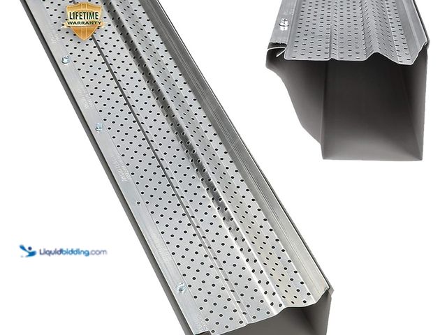 Lot 49-3430112 - A-M Gutter Guard – Premium Heavy-Duty Aluminum Leaf & Debris Protection, Lifetime Quality (5 Inch - ...