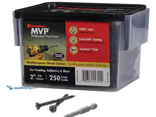 Lot 49-1623669 - Lot of (2) pack of Fasten Master #10 x 2 in. Torx TTAP Drive Suresink Flat Head MVP Multi-Purpose Wo...