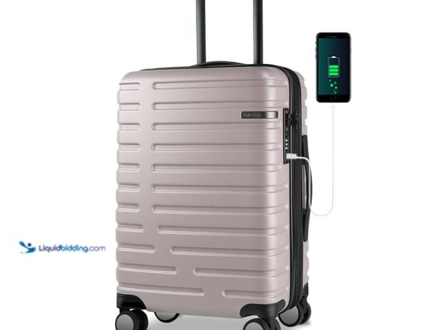 Lot 49-3431506 - EMPSIGN Carry On Luggage with Spinner Wheels, Hard Shell Carry-On Expandable Suitcase 21x14x9 Airlin...