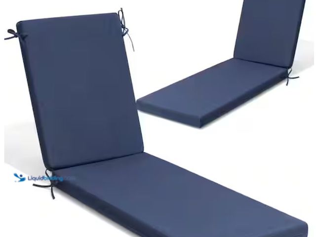 Lot 49-3614440 - Crestlive Products 2 -Pc Outdoor Chaise Lounge Cushions in Navy Blue, 71 in. x 21 in. x 2.75 in. Pat...