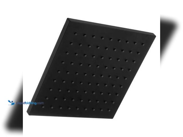 Lot 49-5546762 - Glacier Bay Modern 1-Spray Pattern 8.8 in. Single Wall Mount Fixed Shower Head in Matte Black Model ...