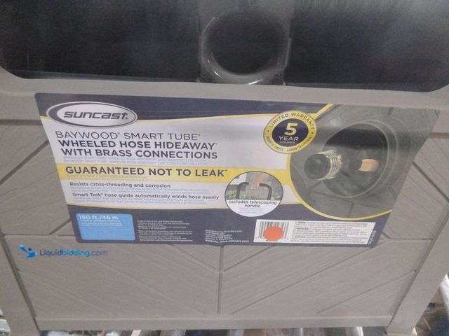 Lot 49-1514931 - Suncast Smart Tube HIDEWAY Hose in Grey Suncast Smart Tube HIDEWAY Hose Model #B0B8JXTQ9M, Unused, L...