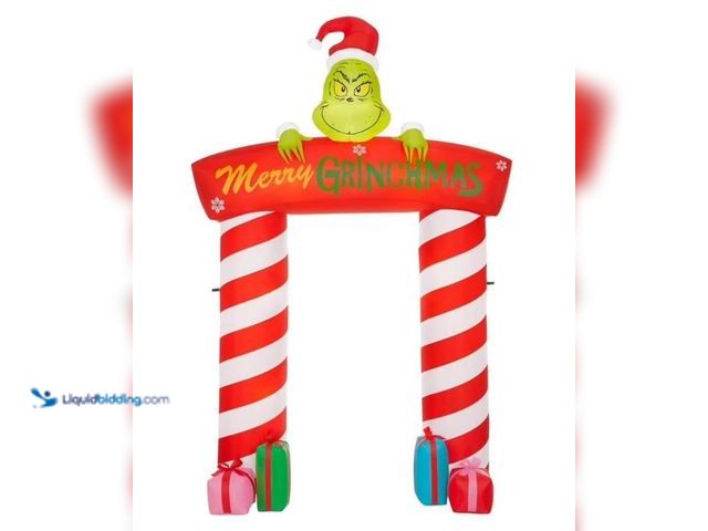 Lot 49-1546962 - Gemmy 10-Foot Giant-Sized LED Archway Grinch Merry Grinchmas Christmas Inflatable, Model # B0FTB6S43...