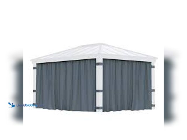 Lot 49-5407592 - CANOPIA by PALRAM Curtain Set for Dallas 12 ft. x 16 ft. Outdoor Gazebo. Model # 706598. Unused