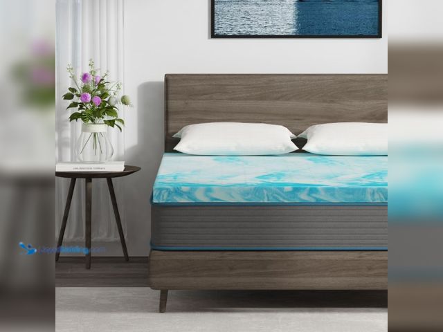 Lot 49-1557317 - EGOHOME Twin Size Cooling 2 inch Memory Foam Mattress Topper, Blue, Model # 1195214741, Unused.   Re...