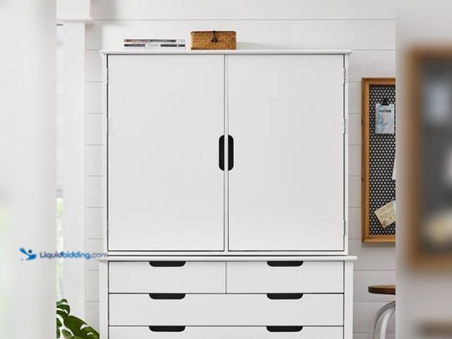 Lot 49-5539963 - StyleWell Craft White Storage Hutch. Model # JS-3417-A. Unused