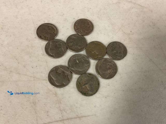 Lot 49-1505657 - LOT OF 10 VINTAGE BUFFALO NICKELS VARIOUS YEARS #COINS1211