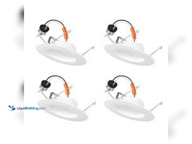 Lot 49-5448891 - Commercial Electric 5/6 in. Integrated LED Recessed Retrofit Light Trim with Selectable Color Temper...