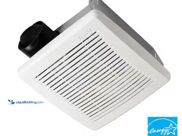 Lot 49-3618615 - Broan-NuTone 50 CFM Ceiling Bathroom Exhaust Fan with No‑Cut Installation, Quiet Operation, Model # ...