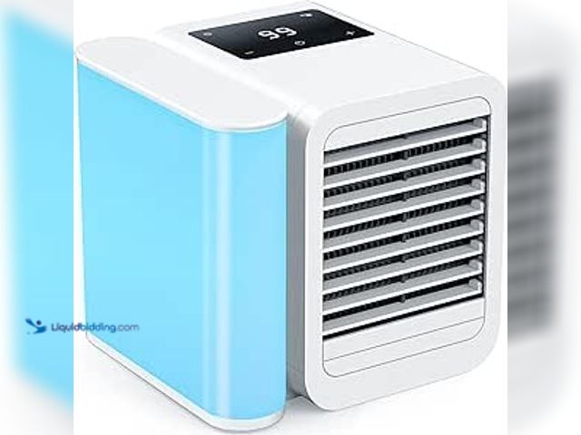 Lot 49-5415007 - Portable Air Conditioner Cooling Fan: Evaporative Mini Air Cooler with 𝟳 𝗖𝗼𝗹𝗼𝗿𝘀 - USB Persona...