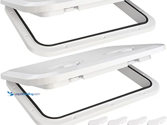 Lot 49-5448565 - 17" x 12" Marine Boat Hatch Deck Cover Lid,Marine Deck Access Hatch & Lid,Black Rectangle Boat Acces...