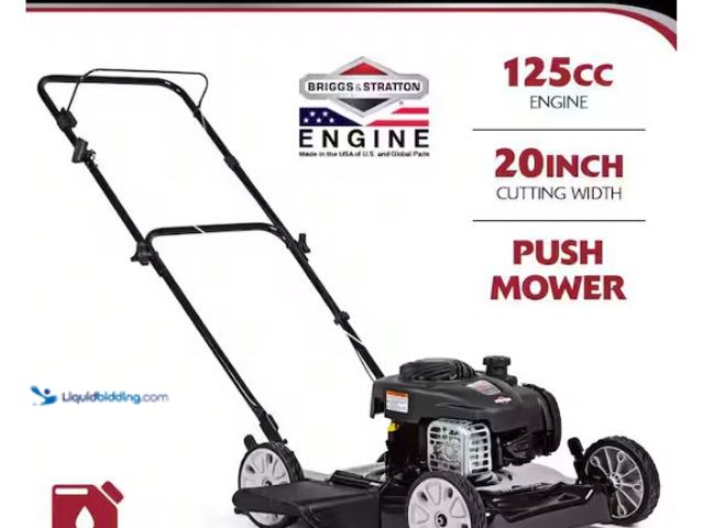 Lot 49-1627210 - Murray 20 in. 125 cc Briggs & Stratton Walk Behind Gas Push Lawn Mower with 4 Wheel Height Adjustmen...
