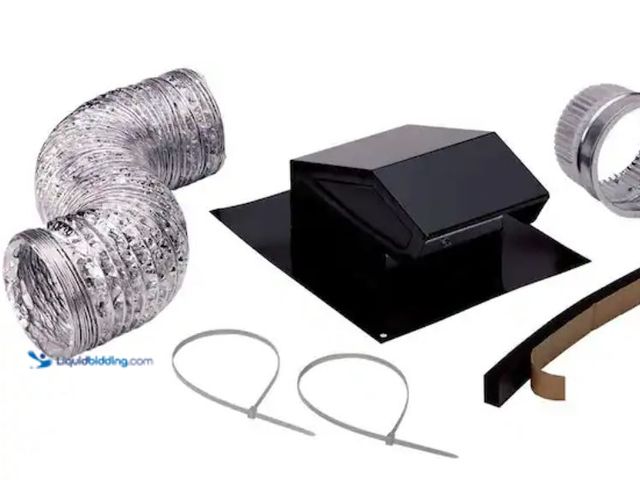 Lot 49-2020943 - Broan-NuTone 3 in. to 4 in. Roof Vent Kit for Round Duct Steel in Black, Model # RVK1A,. MSRP: $39.0...