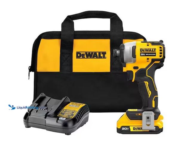 Lot 49-3472137 - DEWALT ATOMIC 20V Max Lithium-Ion Brushless Cordless Compact 1/4 in. Impact Driver Kit with 2.0Ah Ba...
