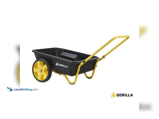 Lot 49-5433677 - GORILLA CARTS
4 cu. ft. Poly Utility Garden Cart, 300 lbs. Capacity, 12 in. No-Flat Tires, Extra-Wi...
