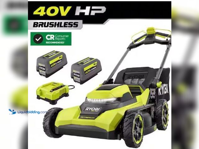 Lot 49-1513812 - RYOBI
40V HP Brushless 21 in. Cordless Battery Walk Behind Self-Propelled Lawn Mower with (2) 6.0 Ah...