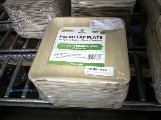 Lot 49-1517470 - Meet Dinnerware Compostable 10x10 Square Plates Palm Leaf Plates, Pack of 50. Unused  Ref#MTMED0624