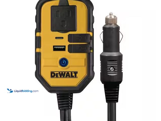 Lot 49-1568701 - DEWALT 140-Watt Portable Car Power Inverter with Dual USB Ports Model # DXAEPI140, Unused  Ref#SBS01...