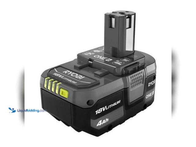 Lot 49-5553066 - RYOBI ONE+ 18V 4.0 Ah Lithium-Ion Battery Model # PBP005 UNUSED. BATTERY ONLY. CHARGER NOT INCLUDED.