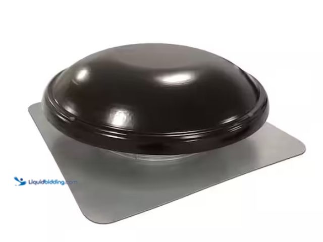 Lot 49-1567981 - Master Flow 1500 CFM Black Power Roof Mount Attic Fan with Humidistat/Thermostat, Model # ERV6BLHT, ...