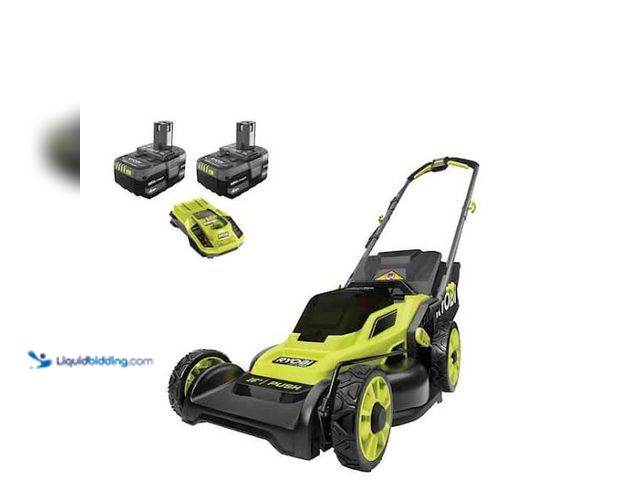 Lot 49-5549944 - RYOBI ONE+ HP 18V Brushless 16 in. Cordless Battery Walk Behind Push Lawn Mower Model # P1190 Used A...