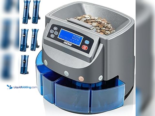 Lot 49-5419885 - Coin Counter Machine, Electric Coin Sorter Sort 270 Coins/Minute, USD Change Counter Machine,500 Coi...