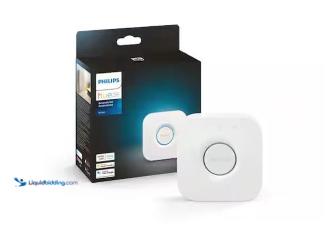 Lot 49-3614678 - Philips Hue Smart Home Bridge With Zigbee Mesh for up to 50-Lights And Accessories, Model # 458471, ...