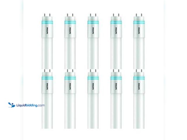Lot 49-5539634 - Philips 32-Watt T8/40-Watt T12 Equivalent 4 ft. Type A Linear Universal Fit Daylight LED Tube Light ...