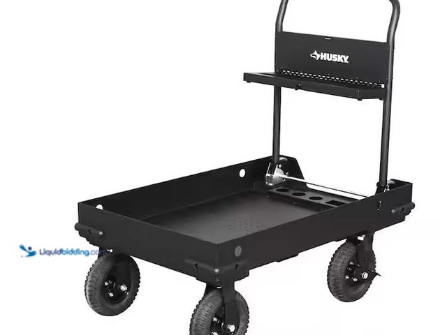 Lot 49-1548706 - Husky 38 in. W All-Terrain Folding Tool Cart Model # H38FOLDCART, Used, Scuffs and Scratches  Ref#HD...