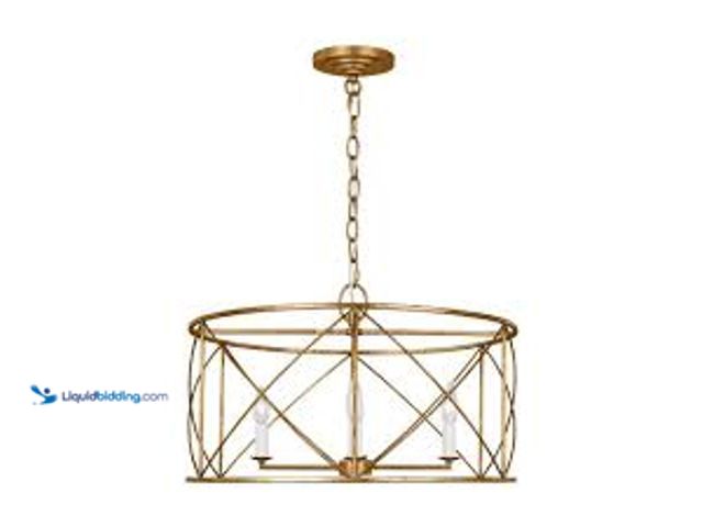 Lot 49-5483758 - Generation Lighting Beatrix 22 in. W x 14 in. H 4-Light Antique Gild Indoor Dimmable Large Lantern C...