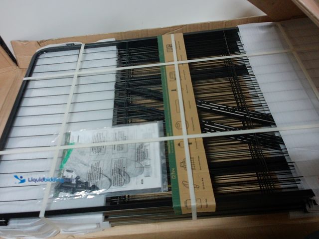 Lot 49-1555656 - Homeplus Playpen Outdoor Dog Cage Fence,  45 Inches, 8 Panels, Black Metal, Unused.  Ref#BULK1126