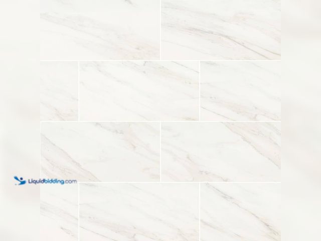 Lot 49-5508935 - Approx 90 sq.ft. Home Decorators Collection
Kolasus White 12 in. x 24 in. Polished Porcelain Marble...