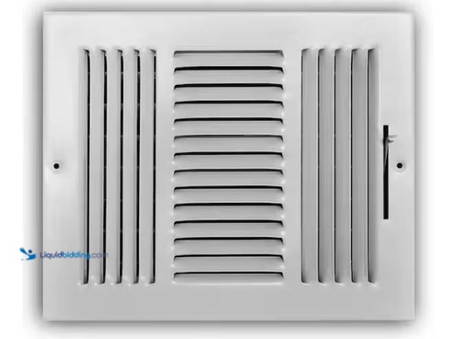 Lot 49-1624391 - Lot of (4) Everbilt 10 in. x 8 in. 3-Way Steel Wall/Ceiling Register in White Model # E103M10X08, Un...