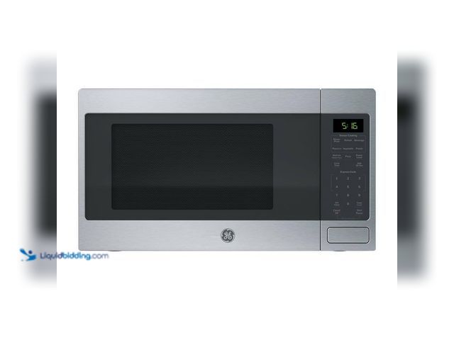 Lot 49-5552091 - GE
1.6 Cu. Ft. Countertop Microwave Oven. Model # GCST16S1WSS. Unused with attachments and powers o...