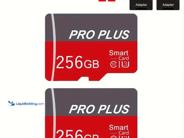 Lot 49-1814412 - New 2pcs Memory Card 256GB  With Adapter.