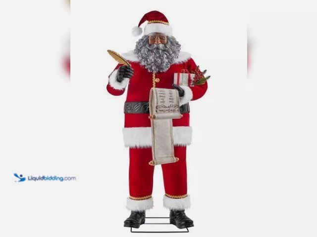 Lot 49-1546977 - Home Accents Holiday 6 FT Animated Wishlist Santa Christmas Décor, Model # 1011183715, New.  Ref#HOL...